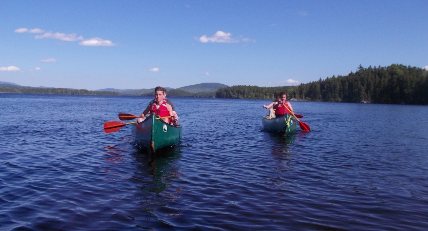 canoeing trip for teens in maine